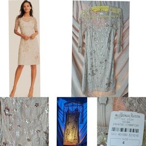 DESIGNER NYE NWT AIDON MATTOX Delicate Beaded Cocktail
